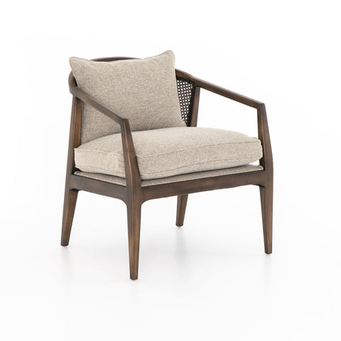 Simsbury sand upholstery birch wood accent chair