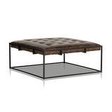 Brown & Beam Coffee Tables Distressed Cognac Royce Square Coffee Table