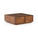 Raquel square storage coffee table wood