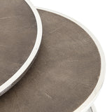 Ream Shagreen Nesting Table chrome top view