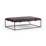 Brown & Beam Coffee Tables Small / Cognac Leather Royce Coffee Table