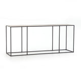 Fulton brass clad top metal console table