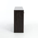 Stark black acacia wood console table