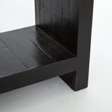 Stark black acacia wood console table
