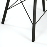 Asher Dining Chair distressed black bonded leather iron 