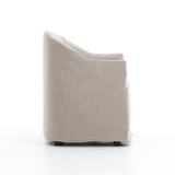 Clover stone jute cotton slipcover side view