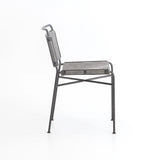 Grayson grey canvas metal industrial dining chair