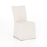 Miley ivory polyester slipcovered dining chair