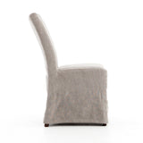 Miley grey cotton jute slipcovered dining chair