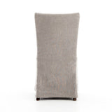 Miley grey cotton jute slipcovered dining chair