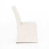 Miley ivory polyester slipcovered dining chair