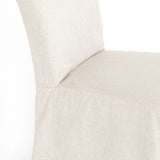 Miley ivory polyester slipcovered dining chair