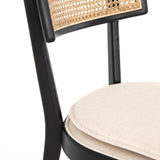 Selma woven cane nettlewood dining chair