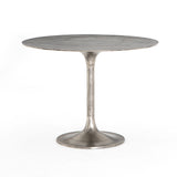 Anna Bistro Table nickel aluminum round bistro dining table 42"