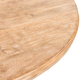 Clancy round farmhouse mango wood dining table whitewash