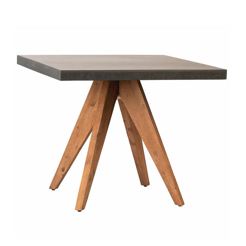 Dean cement acacia wood square bistro table