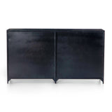 Hartford 8 drawer dresser in black and gold accents made from iron