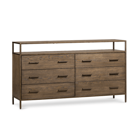Magdalene Dresser oak veneer brass iron accents Scandinavian design natural look main view