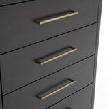 Stark black acacia wood dresser chest