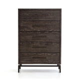 Wesley Dresser in Grey and Rustic Brass Frontview