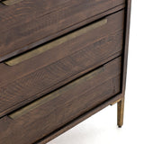 Whitney dark reclaimed wood brass dresser