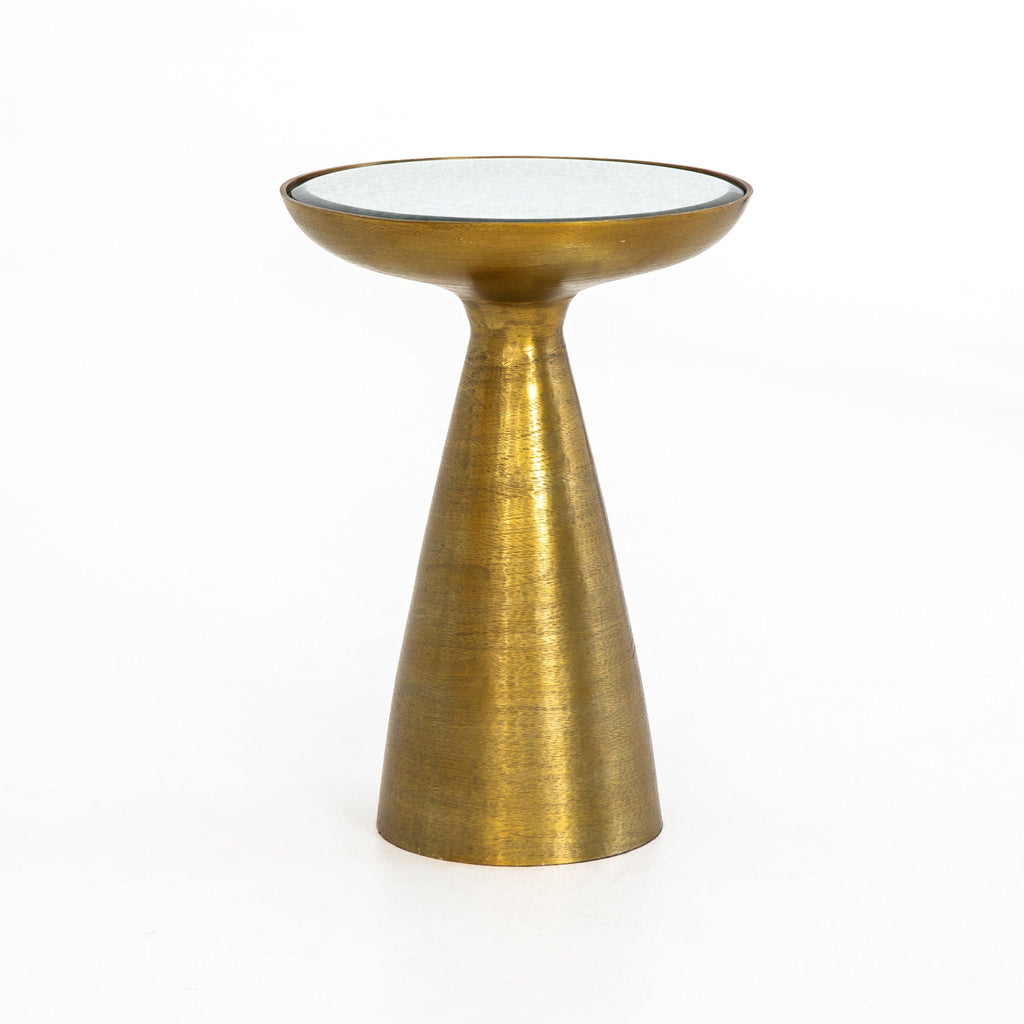 Mod Brass End Table Mirror Top