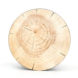 Locke round pine wood black end table