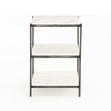 Lynne Nightstand in Gunmetal Sideview