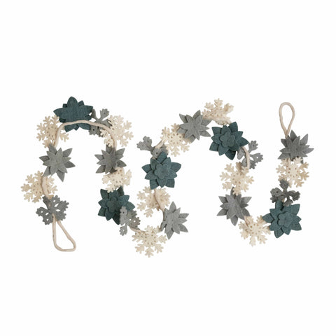Brown & Beam | Furniture & Decor Accessories Snowflake Garland 72"