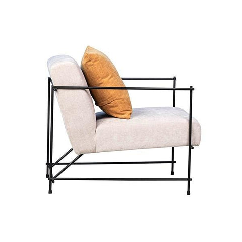 Falco Chair synthetic upholstery black metal frame modern occasional piece