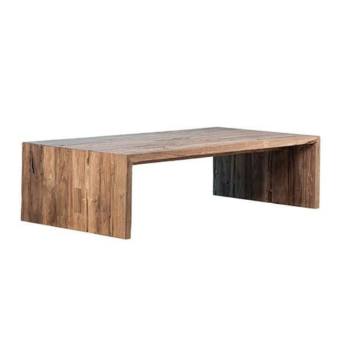 Cintra Coffee Table natural reclaimed teak wood brown finish modern