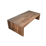 Cintra Coffee Table natural reclaimed teak wood brown finish modern angled