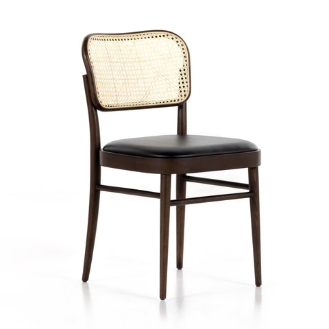 Nobu Dining Chair natural cane backing dark brown ash wood frame polyfoam polyester seat main view
