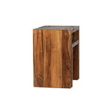 Cintra End Table natural reclaimed teak wood brown finish modern side