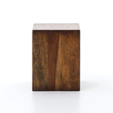 Porter End Table reclaimed fruitwood natural brown square modern design side