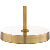 Fitz Table Lamp gold metal frame white linen shade base