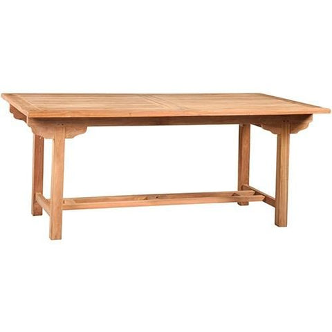 Channing Dining Table natural brown teak wood outdoor dining table