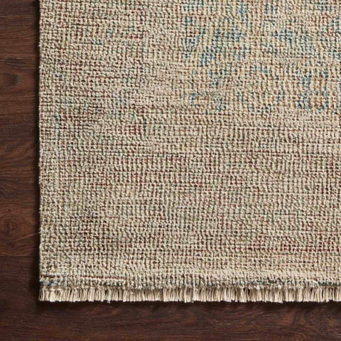 Arley Rug cotton polyester viscose wool handmade rug denim rust color