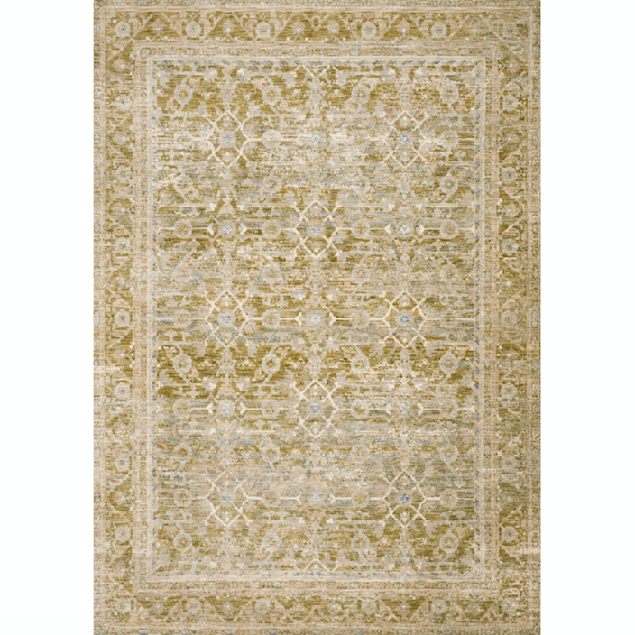 Capsul Rug ivory beige baby blue polyester power loomed textile