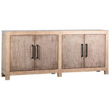 Iona Sideboard white grey wash iron black accents reclaimed wood piece