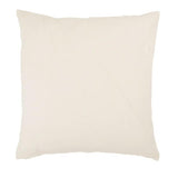Powder White Pillow linen grey patterned stitched textile back