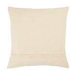 Stone Grey Pillow ivory patterned stitched textile back