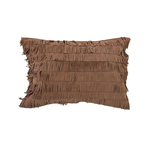 Suede Fringe Pillow