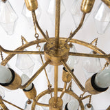 Large Avery Chandelier in Gold Leaf Interior Detail