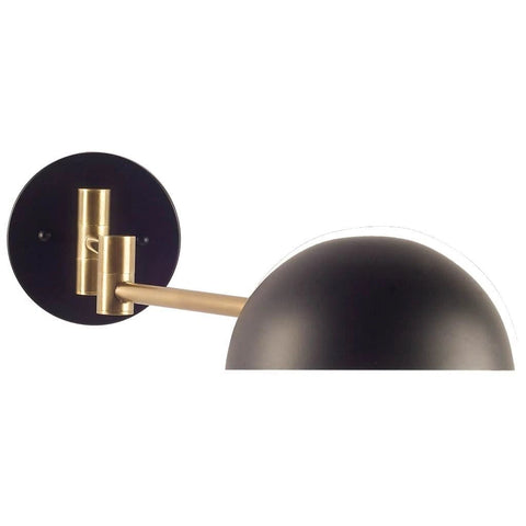 Cosmo black brass wall sconce