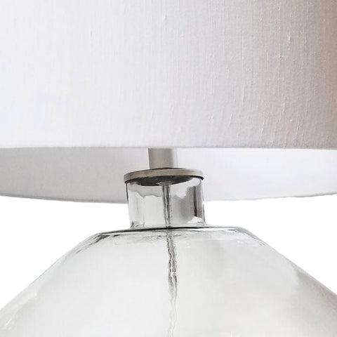 Dolan white glass table lamp