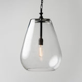 Olson industrial glass metal pendant light