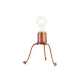 Tripod Mini Desk Lamp made of matte copper and bulb included