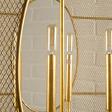 Tuva gold mesh chandelier 4 lights