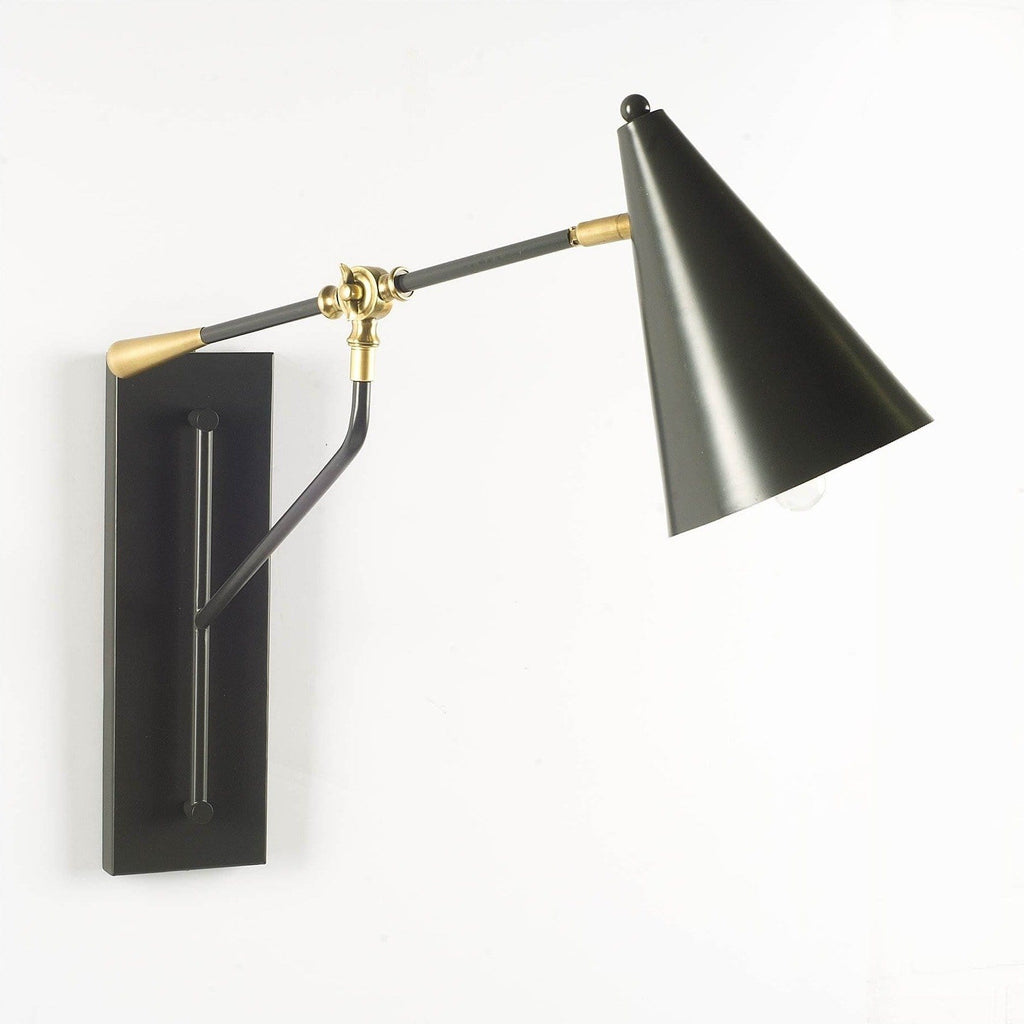 Vector black brass wall sconce